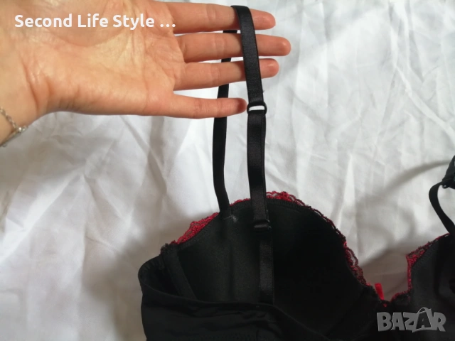 75B кокетен сутиен с бродерии цветя марка HEMA, снимка 8 - Бельо - 54048377