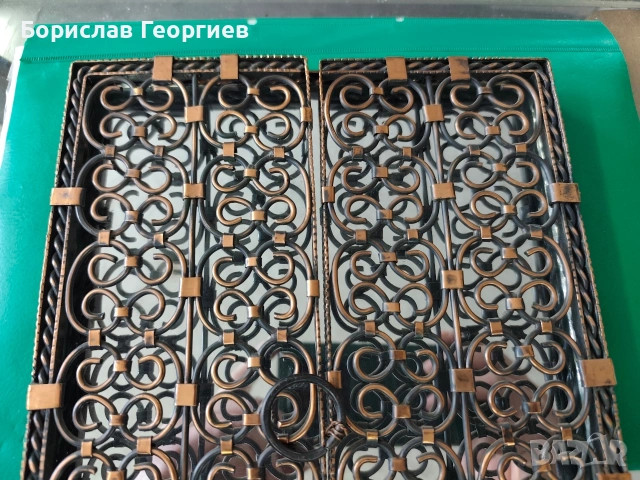 Старо огледало с меден обков, снимка 3 - Антикварни и старинни предмети - 53971450