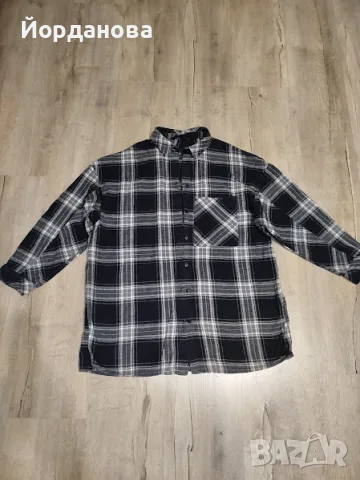 Черно-бяла карирана риза Zara, снимка 2 - Ризи - 55449296