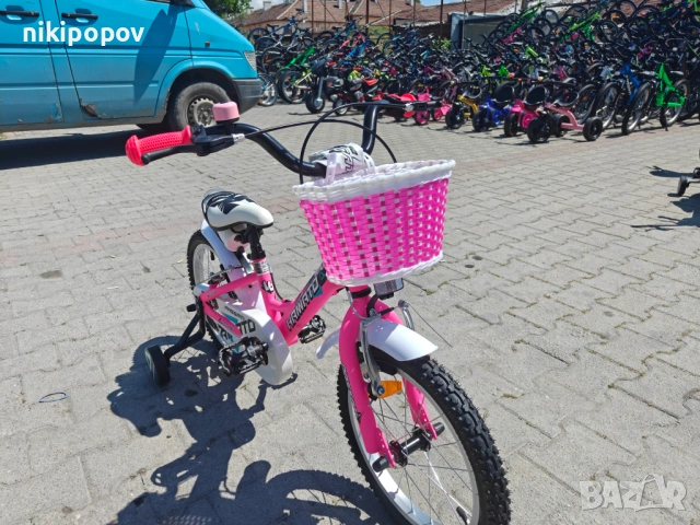 BG Детски велосипед 16" HAMATO розов, снимка 3 - Велосипеди - 54493243
