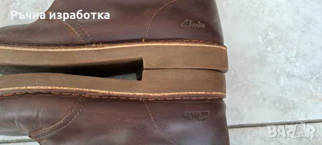 clarks мъжки боти номер 45 обувки кубински боти естествена кожа цвят кафяв, снимка 8 - Мъжки боти - 55509610