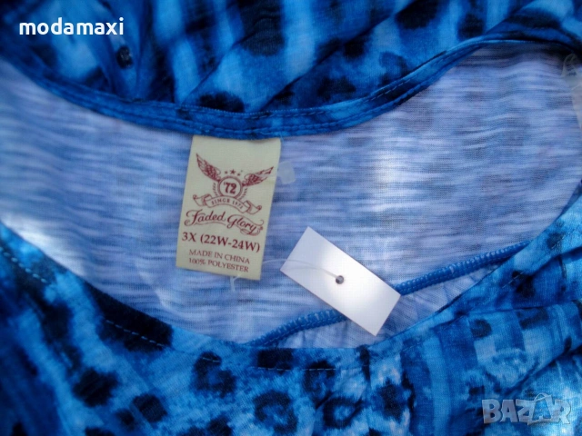 4XL Нова синя туника  Faded Glory , снимка 7 - Туники - 55268664