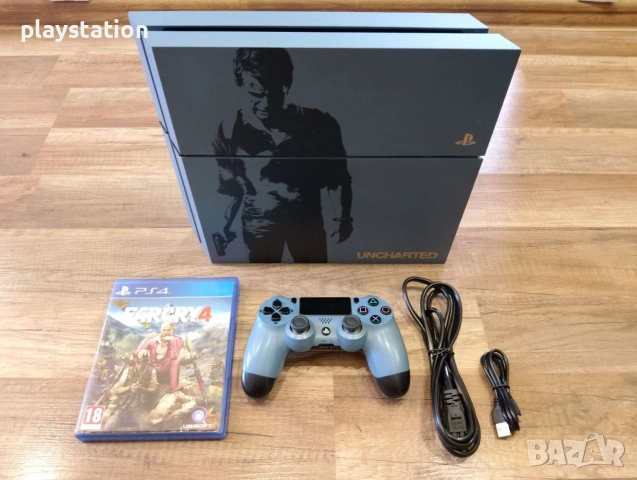 Колекционерски PS4 Fat 1TB Uncharted Limited Edition + Джойстик и Игра