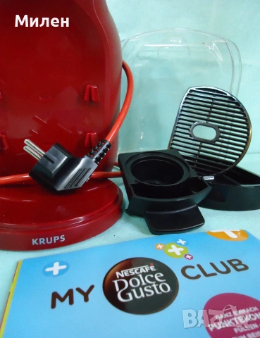 Кафемашина с гаранция 1 година NESCAFÉ® за капсули Dolce Gusto Krups Mini Me Red Black, снимка 4 - Кафемашини - 55191861