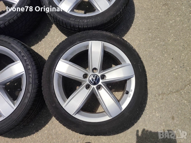 ПРОМОЦИЯ АЛУМИНИЕВИ ДЖАНТИ за VW TIGUAN 5x112 17цола.Отлично състояние., снимка 4 - Гуми и джанти - 54586516