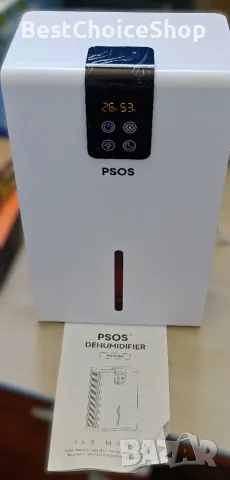 Влагоуловител PSOS, 2.8L, сензорен екран, детекция на влажност и температура, бял, 210x150x360mm, снимка 2 - Влагоабсорбатори и влагоуловители - 55631351
