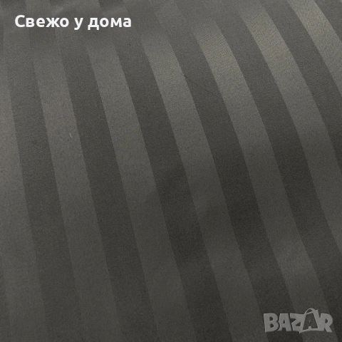 Комплект спално бельо 160x200 см с 2 калъфки 70x80 см, сатенени райета, микрофибър/памук, снимка 4 - Спално бельо - 55159267