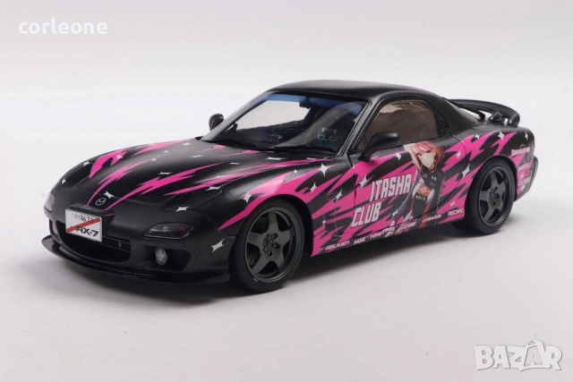 Mazda RX7 FD3RS Solido Works Itasha Club 1999 - мащаб 1:18 на Solido нов в кутия