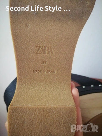 № 37 Zara сандали сабо естествена кожа лимитирана серия , снимка 13 - Сандали - 55245308