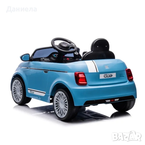Ел.кола FIAT 500 синя, снимка 5 - Коли, камиони, мотори, писти - 55265352