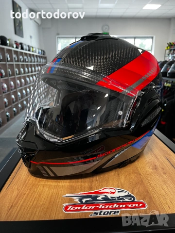 Отваряема мото каска SCORPION Exo-Tech Evo Carbon Rover Red/ BLUE L 59-60 293.18 лв. / 149.90 €