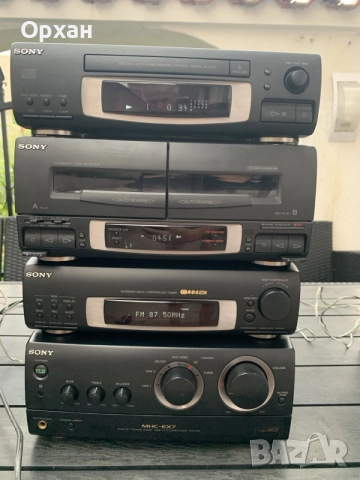  Японска компонентна аудио система Sony MHC-EX7 (4 отделни компонента) + дистанционно и тонколони, снимка 8 - Аудиосистеми - 55397786
