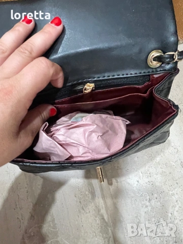 Chanel дамска черна чанта , снимка 4 - Чанти - 55269202