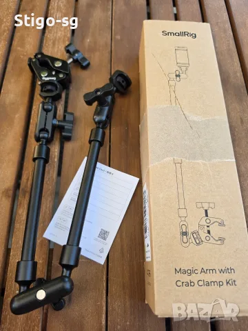 SmallRig Magic Arm with Crab Clamp Kit 4766 – оригинална професионална стойка за телефон, камера, уе, снимка 8 - Селфи стикове, аксесоари - 55564204