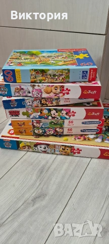 сет от 7 пъзела, Paw patrol, Mickey mause,Top wing и др.