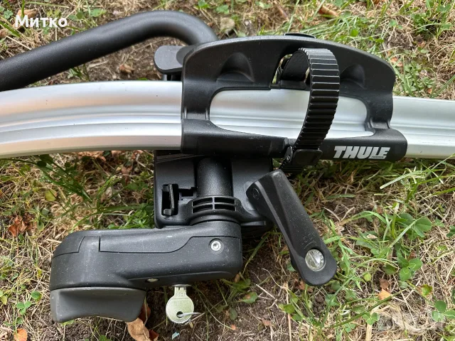 Багажник за велосипед Thule ProRide 591 в комплект с Т-адаптери и скоби за квадратни греди, снимка 2 - Аксесоари за велосипеди - 55546963