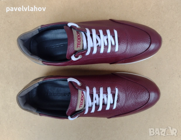 Кожени обувки TEODOR - нови, цвят бордо, 44 номер , снимка 13 - Спортно елегантни обувки - 54078239