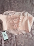 Розов топ с перли, снимка 3