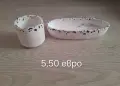 Комплекти съдове за свещи от гипсокерамика , снимка 3