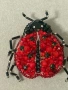 Handmade  уникална брошка - Калинка , снимка 6