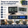 LED електронен часовник на батерии с температура голям екран с аларма будилник светещ дигитален, снимка 7