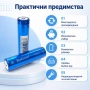 Акумулаторна батерия 18650 3.7V Rakieta 8800mAh презареждаща се за фенри прожектори челник, снимка 4
