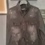 Ефектна дънкова риза Dsquared2 (Размер L) – Slim Fit / Протрит ефект / Като нова!, снимка 5