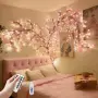 LED лампи за стена - клонки с черешов цвят, 8 режима, 144 LED, дистанционно, 2,3 м, снимка 1