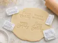 4 бр Happy Birthday Честит Рожден ден пластмасови печати печат надпис сладки бисквитки торта парти, снимка 4