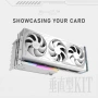 Брекет за вертикален монтаж на GPU EZDIY-FAB RGB PCIe 4.0 Riser Cable 90° White ARGB, снимка 7