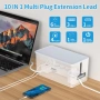 BEVA скрит удължител с кутия за кабели – 6 контакта + 3 USB-A + 1 USB-C, 3680W, 16A, 2м кабел, снимка 5