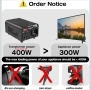 Cantonape Преобразувател на напрежение - Изход 110/220V AC - 500W Тороидален трансформатор - 110V 22, снимка 3