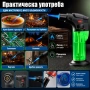 Мини газова горелка туристическа за къмпинг наргиле пури запалка сладкиши кухненска готвене малка, снимка 6