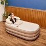 Надуваема преносима Вана с покривало и цип за задържане на топлината, снимка 5