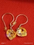 Висящи сребърни обеци Swarovski Element топъл и блестящ ефект 47073, снимка 6