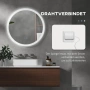 Огледало за баня Kleankin с LED осветление, снимка 2