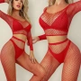 Еротичен комплект 2 части в червено - модерна визия и съблазнителен стил, снимка 6