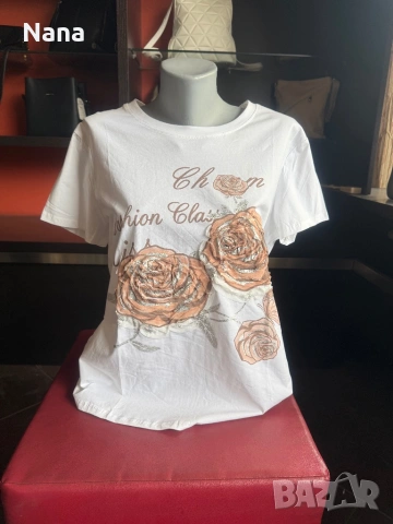 ВСИЧКО ПО 7€ ЗА БРОЙ ДАМСКИ БЛУЗИ И ТУНИКИ НАМАЛЕНИ!, снимка 9 - Тениски - 54182798