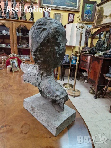 Георги Жеков- Прекрасна бронзова фигура статуетка скулптура пластика , снимка 7 - Антикварни и старинни предмети - 55651873