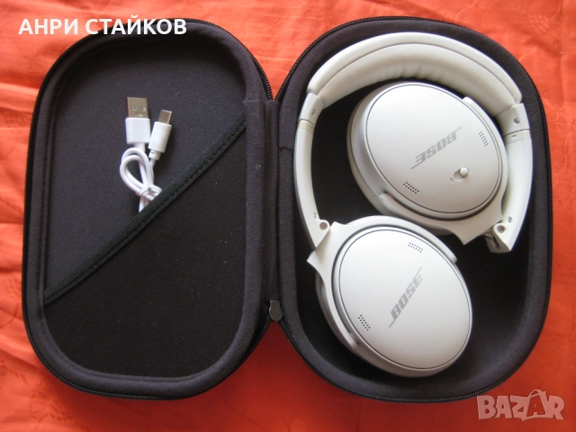 Продавам безжични слушалки BOSE в твърд калъф, снимка 2 - Слушалки и портативни колонки - 54913653