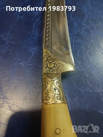 Стар красив майсторски ловен нож., снимка 5 - Ножове - 54238435