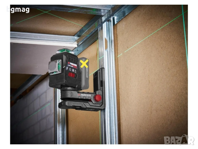 PARKSIDE PKLLP 3360 A1 20V лазерен нивелир 3х360 с кръстосани линии,без батерия и зарядно, снимка 5 - Други инструменти - 54932671
