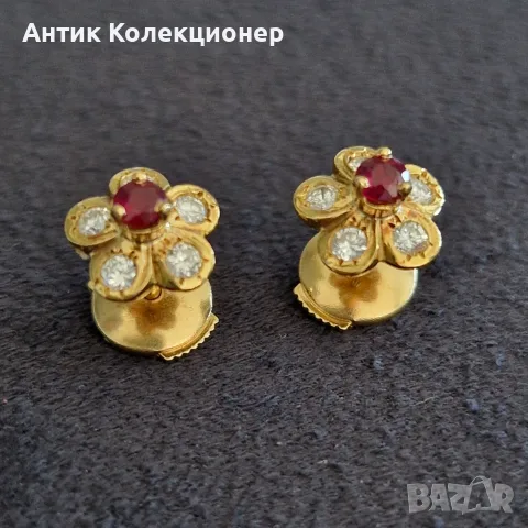 Златен комплект, 18К, винтидж, снимка 3 - Бижутерийни комплекти - 55462952