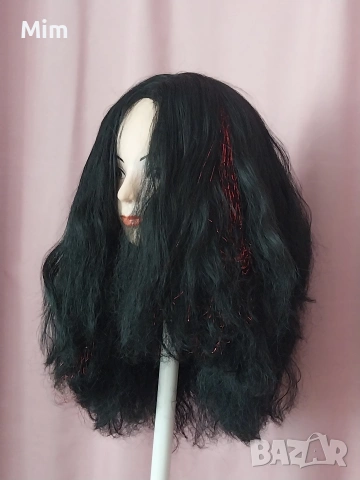 Черна перука за парти 