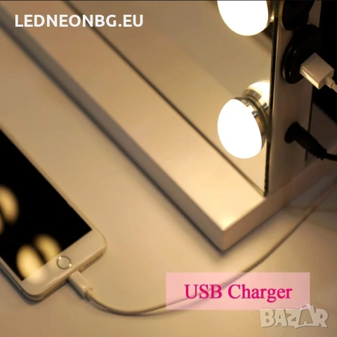 ✨HOLLYWOOD LED Козметично Огледало 58x45 см|Тъч управление |3 цвята светлина |БЕЗПЛАТНА ДОСТАВКА, снимка 6 - Други - 55096612