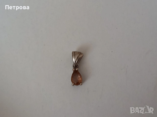 Сребърна висулка с опушен кварц