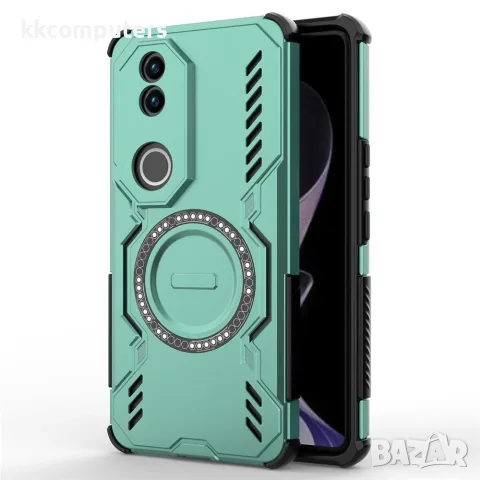 Калъф за vivo V50 5G – PC + TPU, Магнитен, Охлаждащ дизайн, Въздушни възглавници, 5 цвята, снимка 3 - Калъфи, кейсове - 55378492