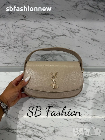 Ysl дамска чанта, черна, бежова и бялА, снимка 6 - Чанти - 55040097