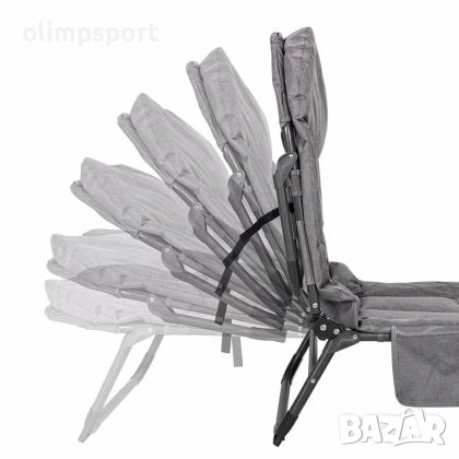 Сгъваемо легло - шезлонг, 2 в 1 MAX, 196 см /600217/, снимка 3 - Градински мебели, декорация  - 54308102