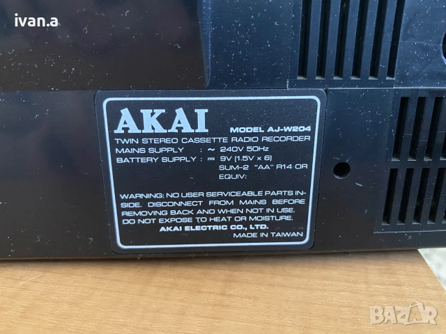 касетофон Akai AJ-W204, снимка 7 - Радиокасетофони, транзистори - 55231515